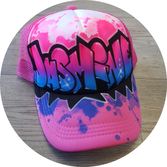 Airbrush Trucker Cap Name Design 021