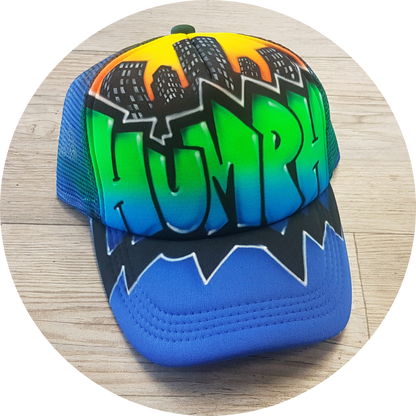 Airbrush Trucker Cap Name Design 023