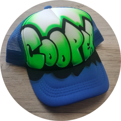 Airbrush Trucker Cap Name Design 020