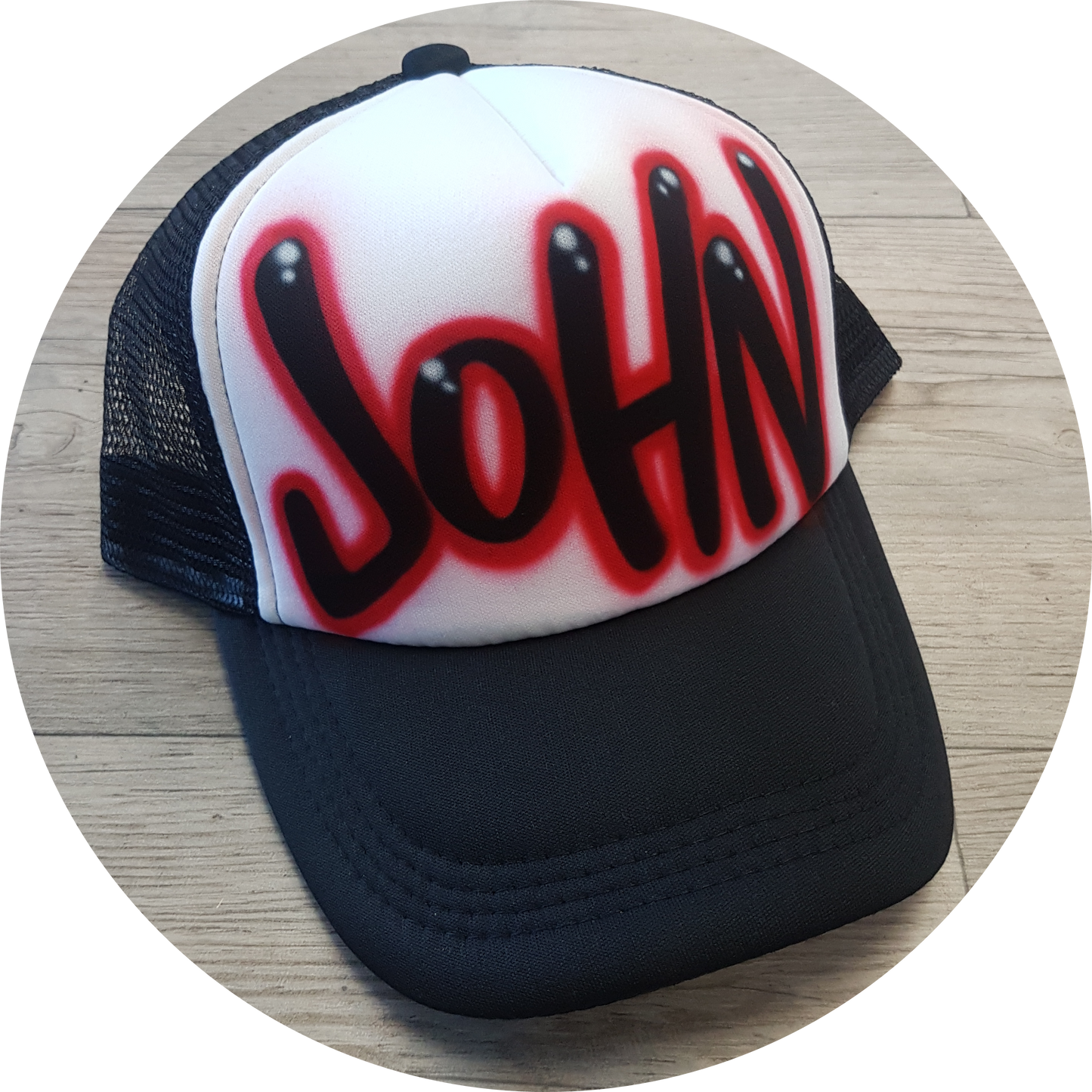 Airbrush Trucker Cap Name Design 007