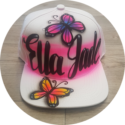 Airbrush Snapback Butterfly Design 035