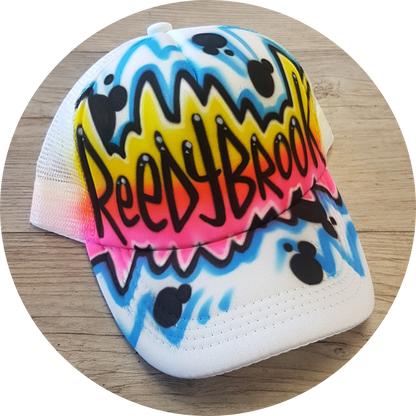 Airbrush Trucker Cap Name Design 011