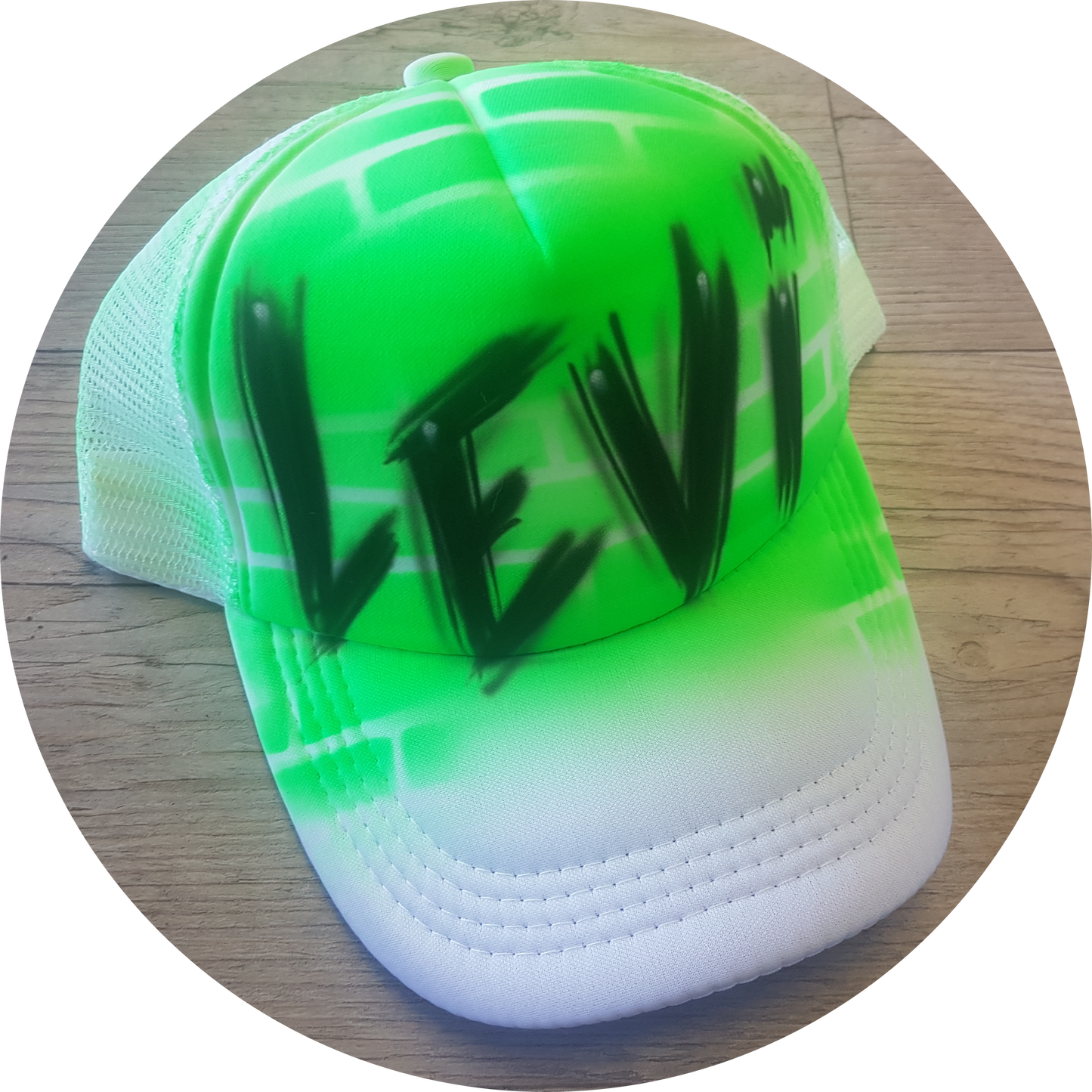 Airbrush Trucker Cap Name Design 015