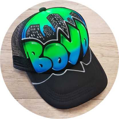 Airbrush Trucker Cap Name Design 023