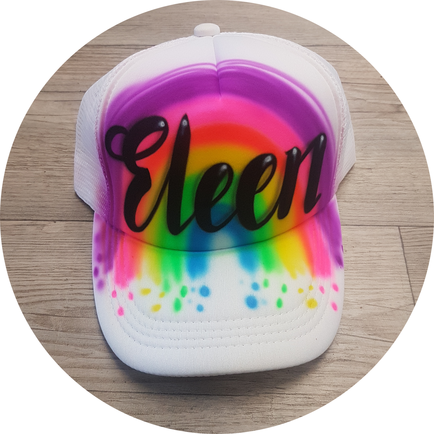 Airbrush Trucker Cap Name Design 013