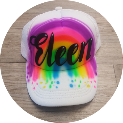 Airbrush Trucker Cap Name Design 013