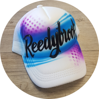 Airbrush Trucker Cap Name Design 012