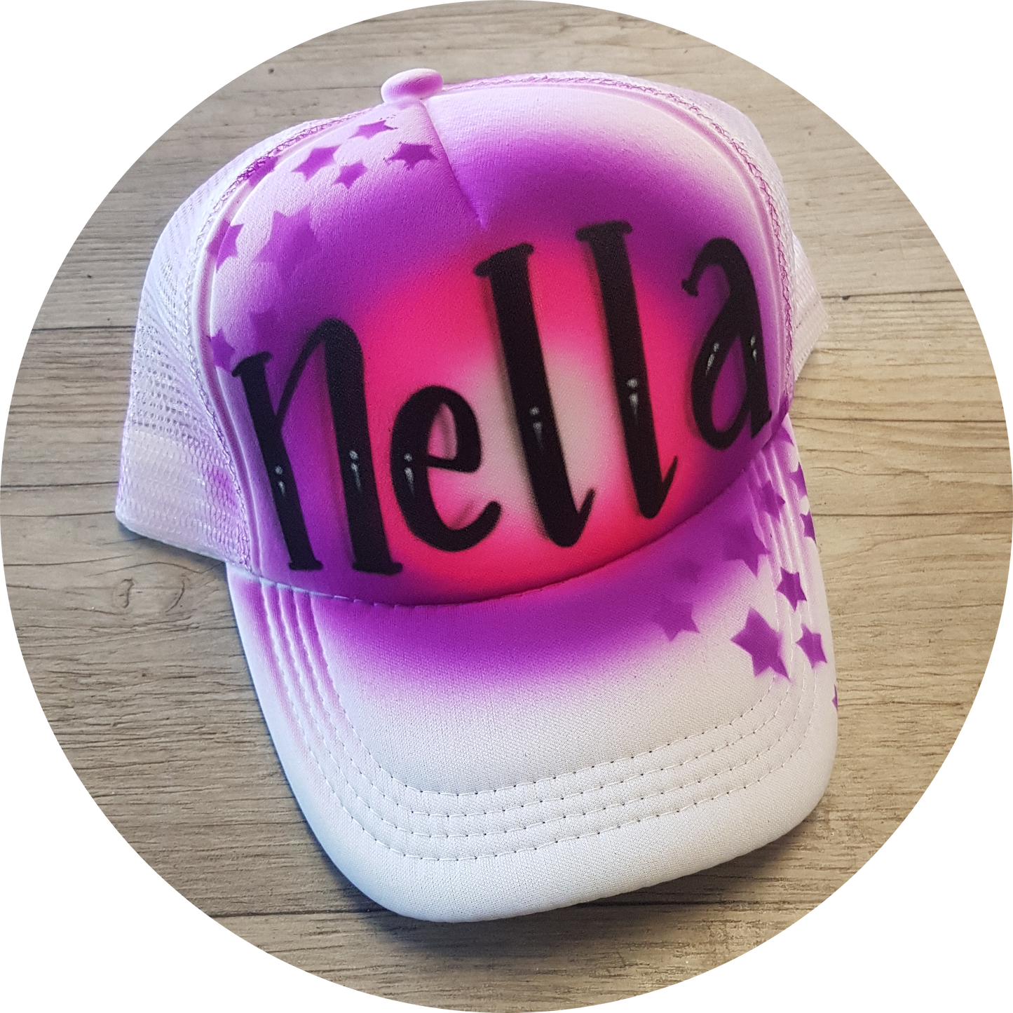 Airbrush Trucker Cap Name Design 009